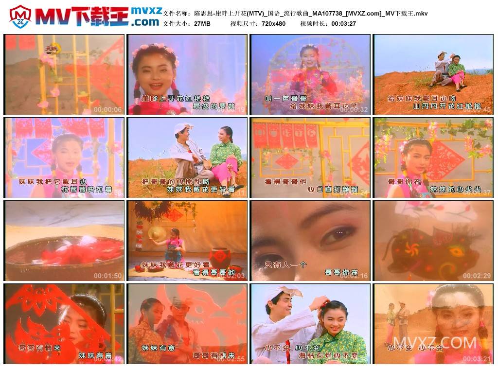陈思思-崖畔上开花(MTV)_国语_流行歌曲_MA107738